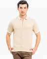 Men's Beige Polo Shirt - EMTPS24-063