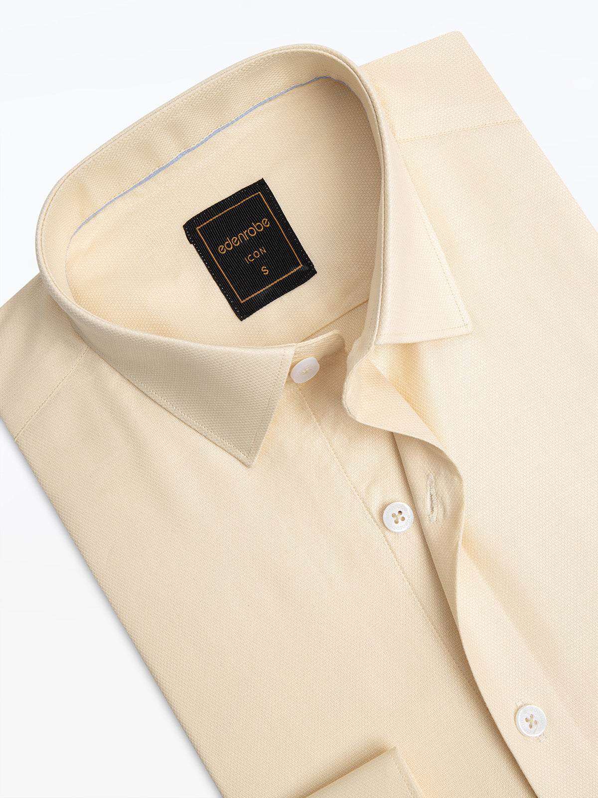 edenrobe Men's Cream Shirt