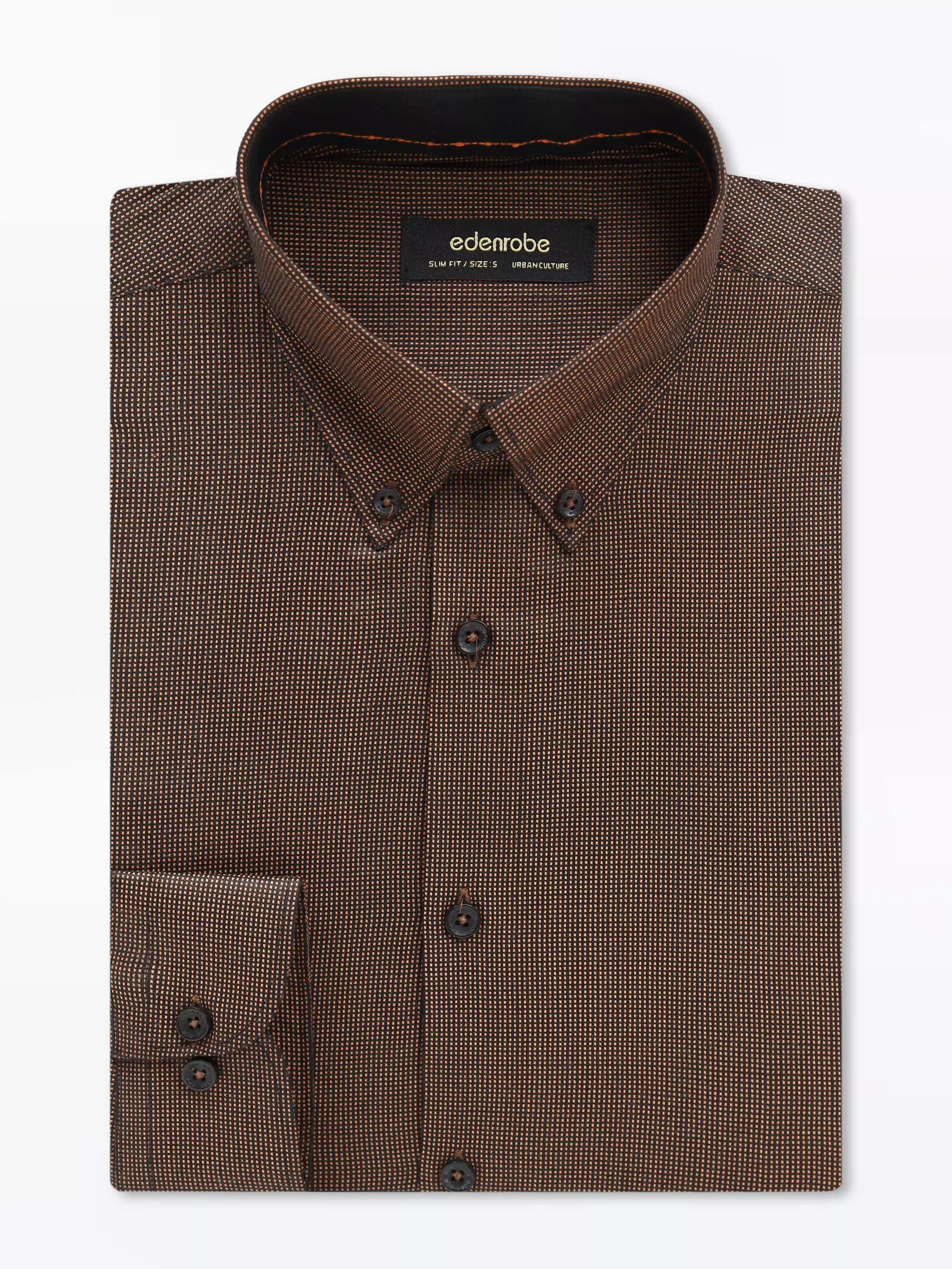 Men's Brown Shirt - EMTSUC23-186