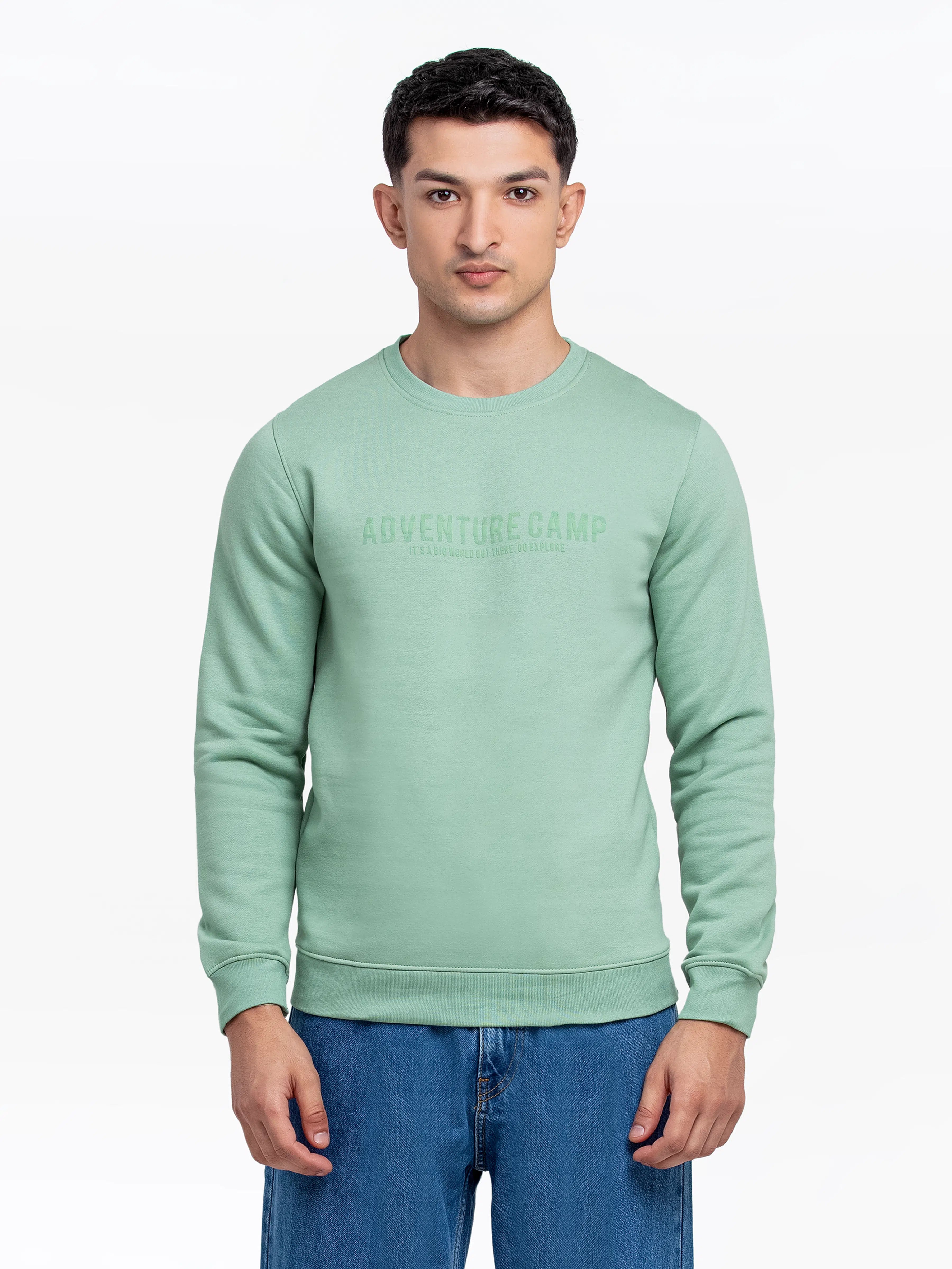 Men's Light Green Sweatshirt - EMTSS24-010