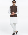 Men's Brown Waist Coat - EMTWCP24-35930