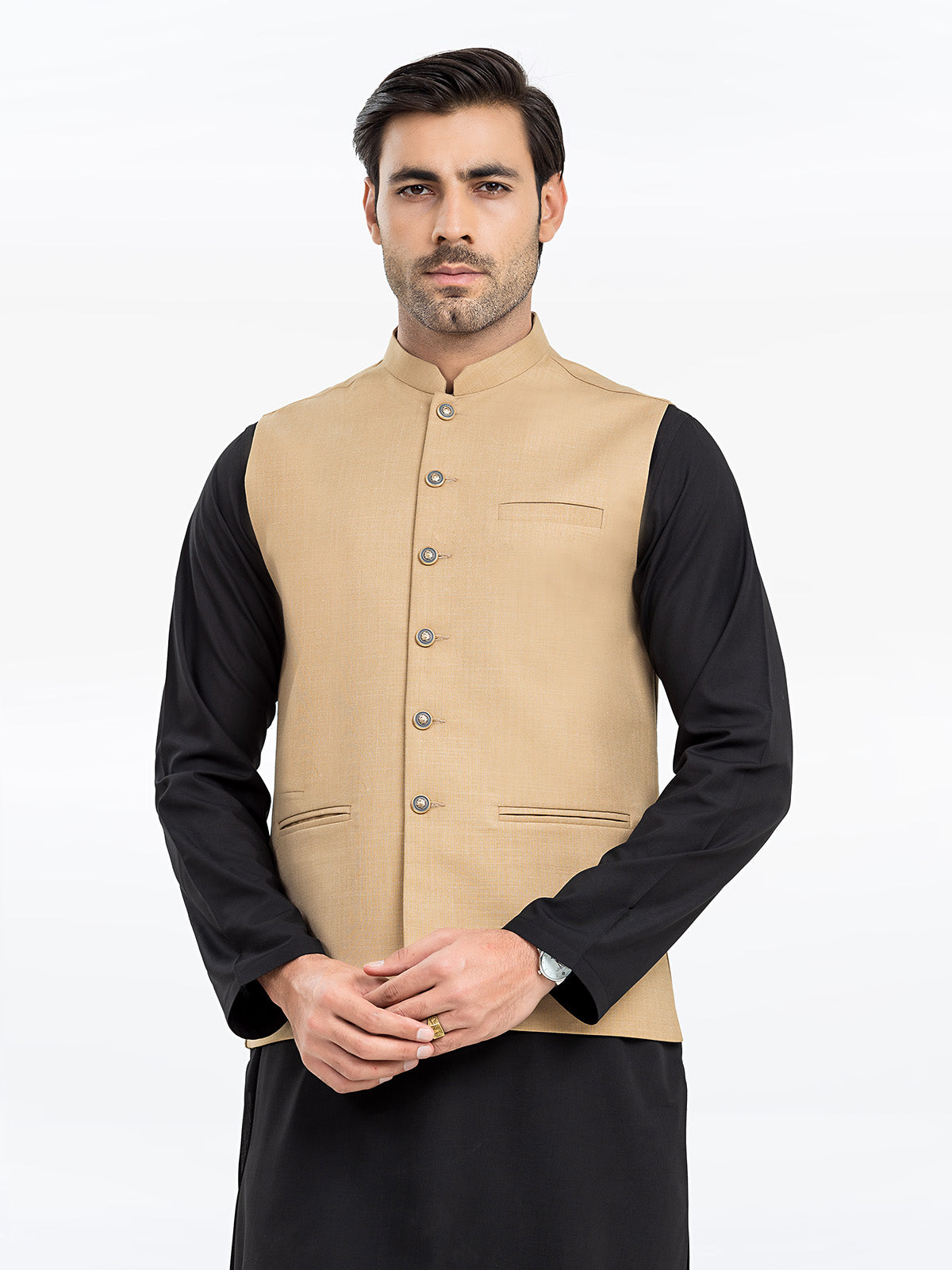 Men's Camel Waist Coat - EMTWCP24-35929