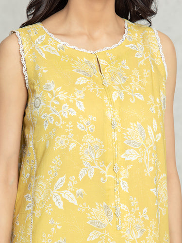 EWU24A1-28380-3P Unstitched Yellow Printed Lawn 3 Piece