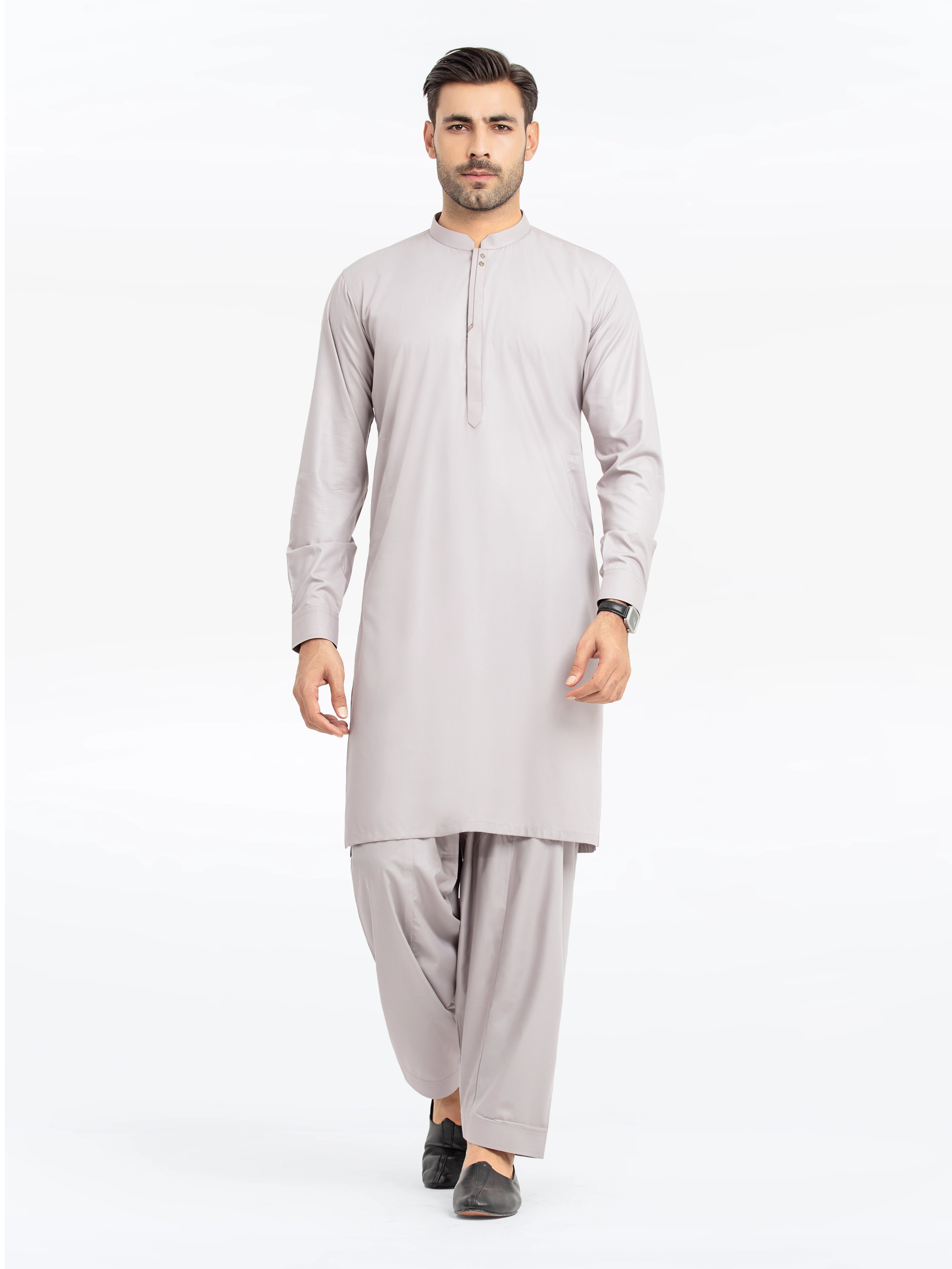 Men's Light Lavender Kurta Shalwar - EMTKS24S-41131