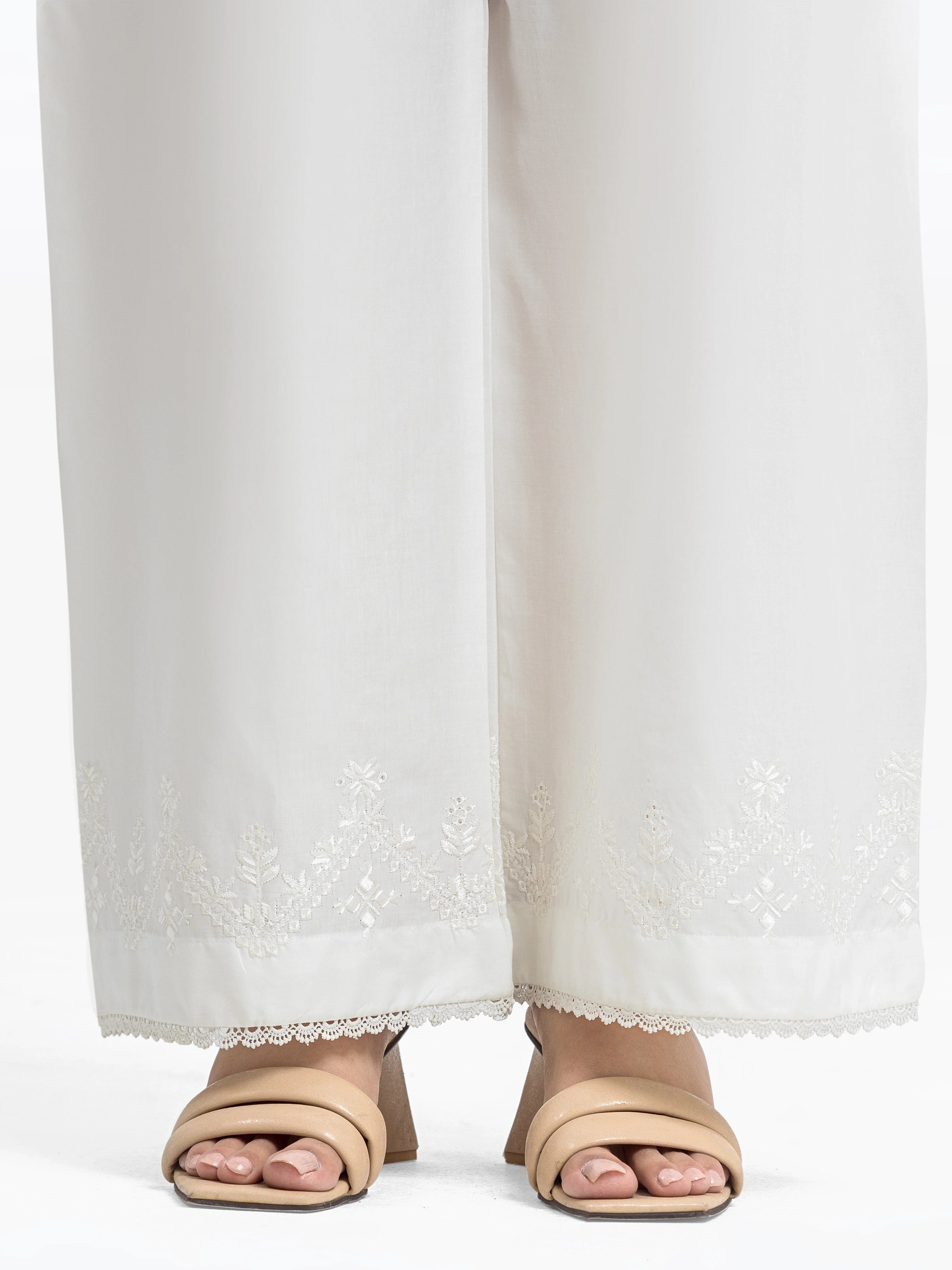 Women's White Trouser - EWBE24-76580