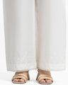 Women's White Trouser - EWBE24-76580