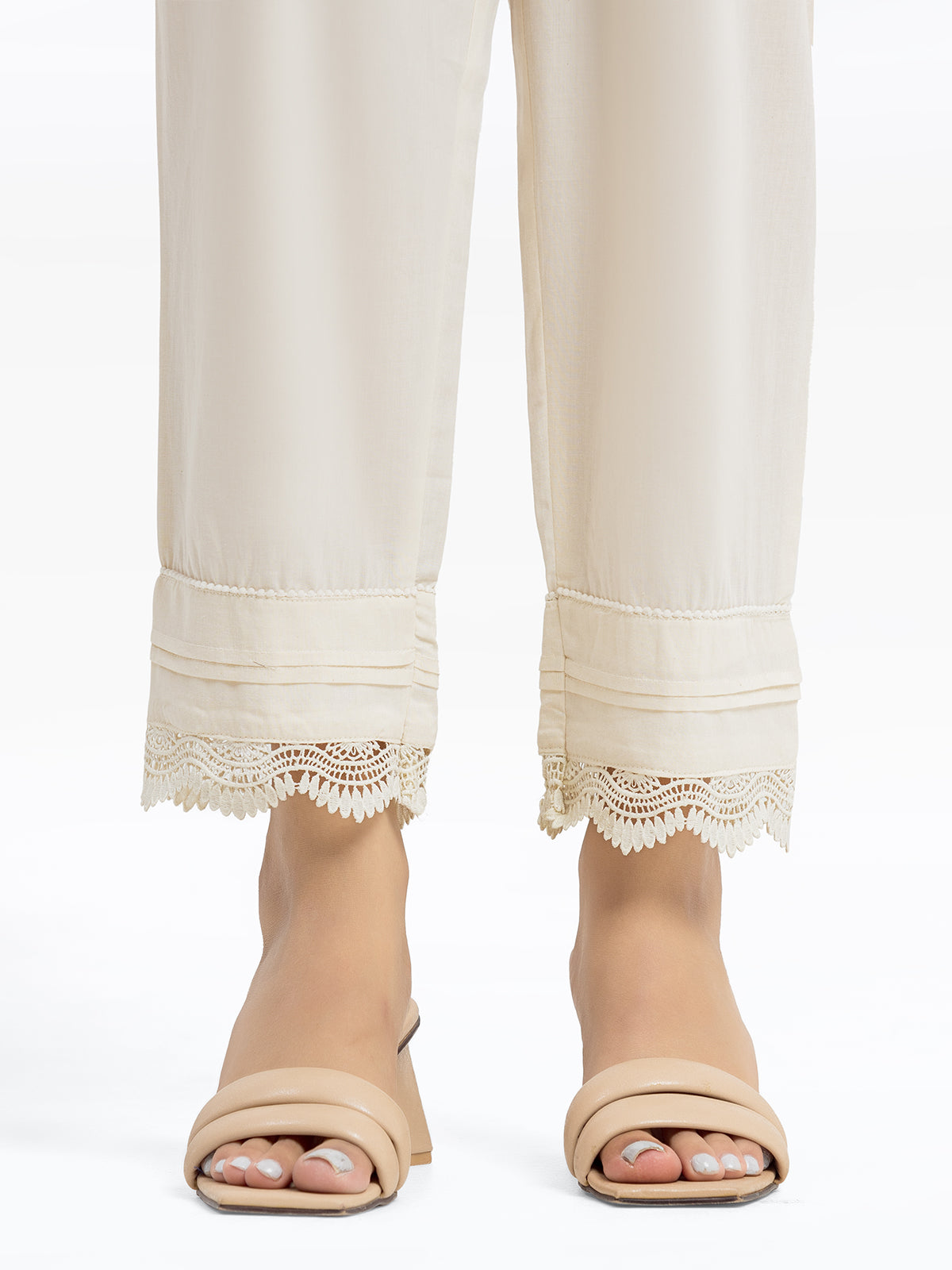 edenrobe Women's Cream Trouser - EWBEB24-76575 – edenrobe Pakistan