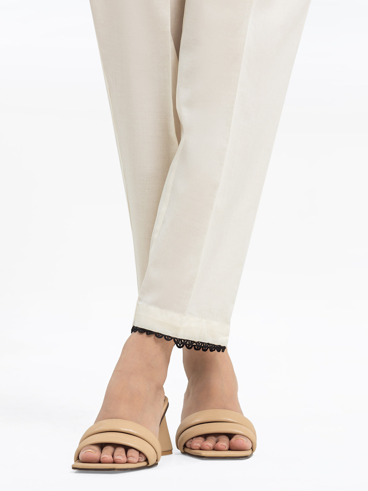 Women's Cream Trouser - EWBEB24-76586