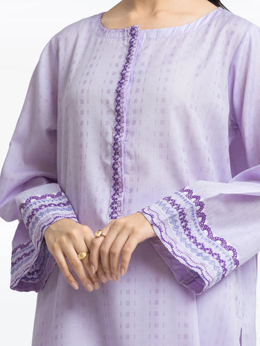 Pret 2Pc Embroidered Dobby Shirt Trouser - EWTKE24-69678ST