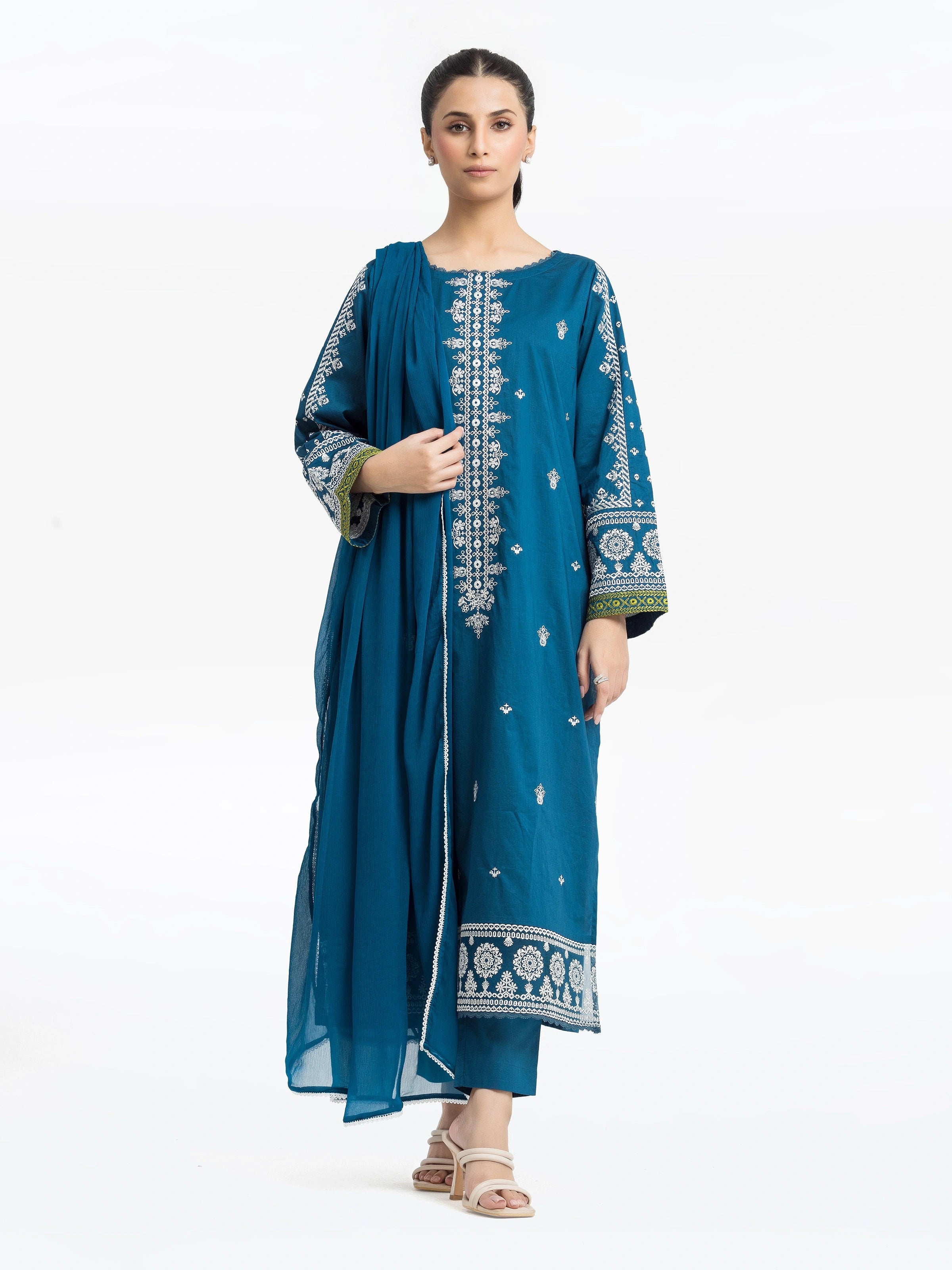 Pret 3Pc Embroidered Cambric Suit - EWTKE24-81055-3P