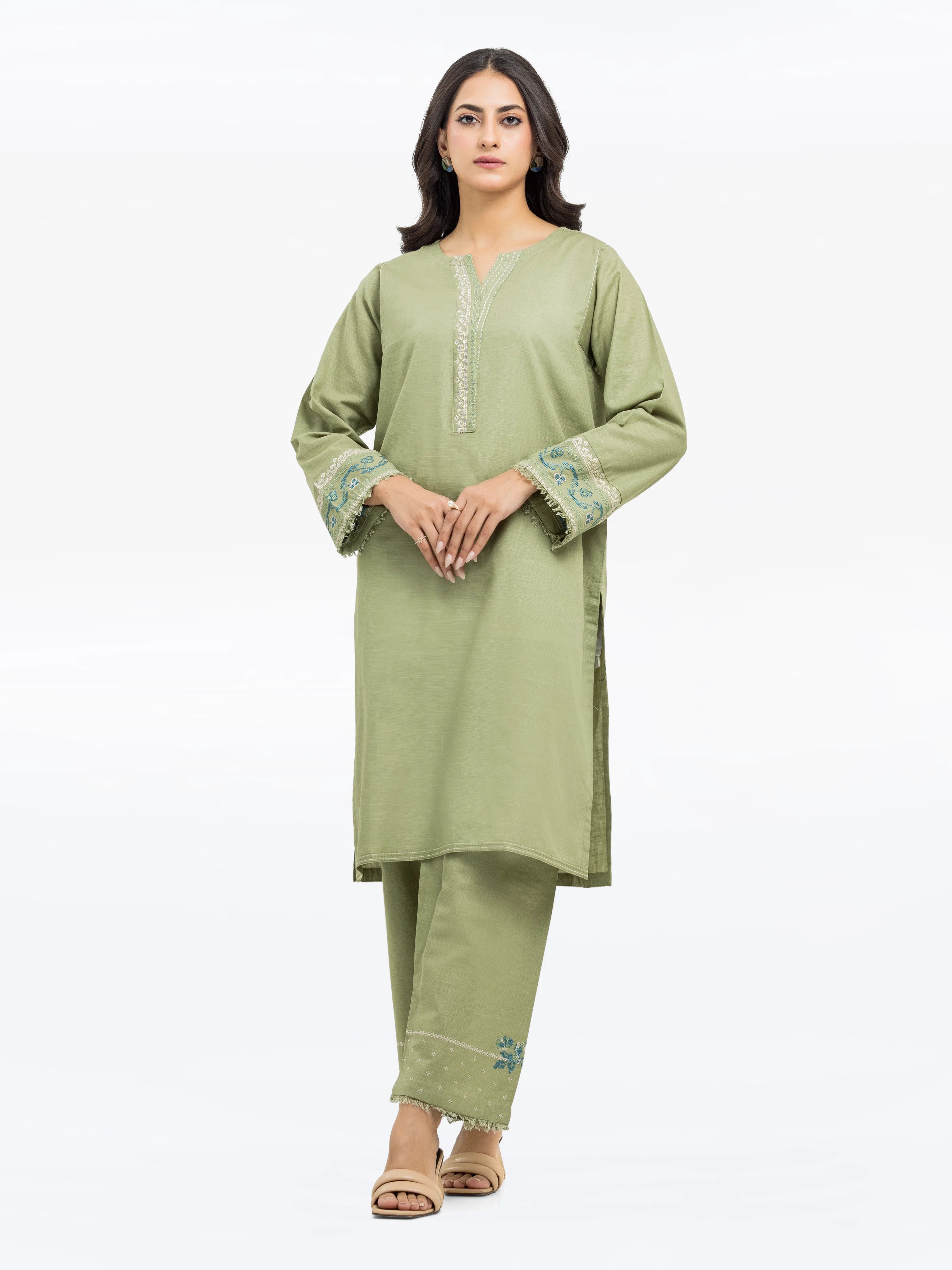 Pret 2Pc Embroidered Khaddar Shirt Trouser - EWTKE24-81430ST