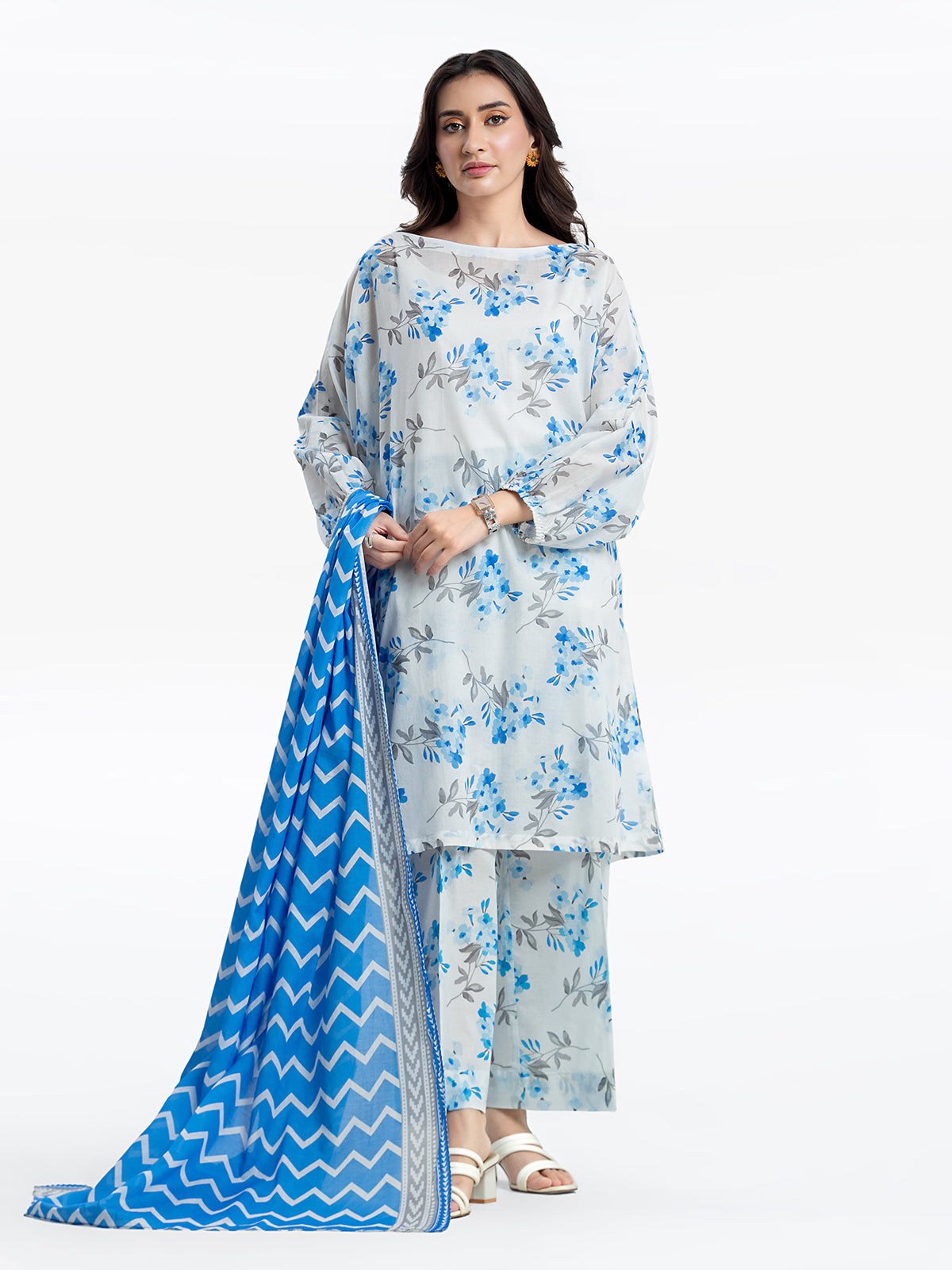 Pret 3Pc Printed Lawn Suit - EWTKP24-81301-3P