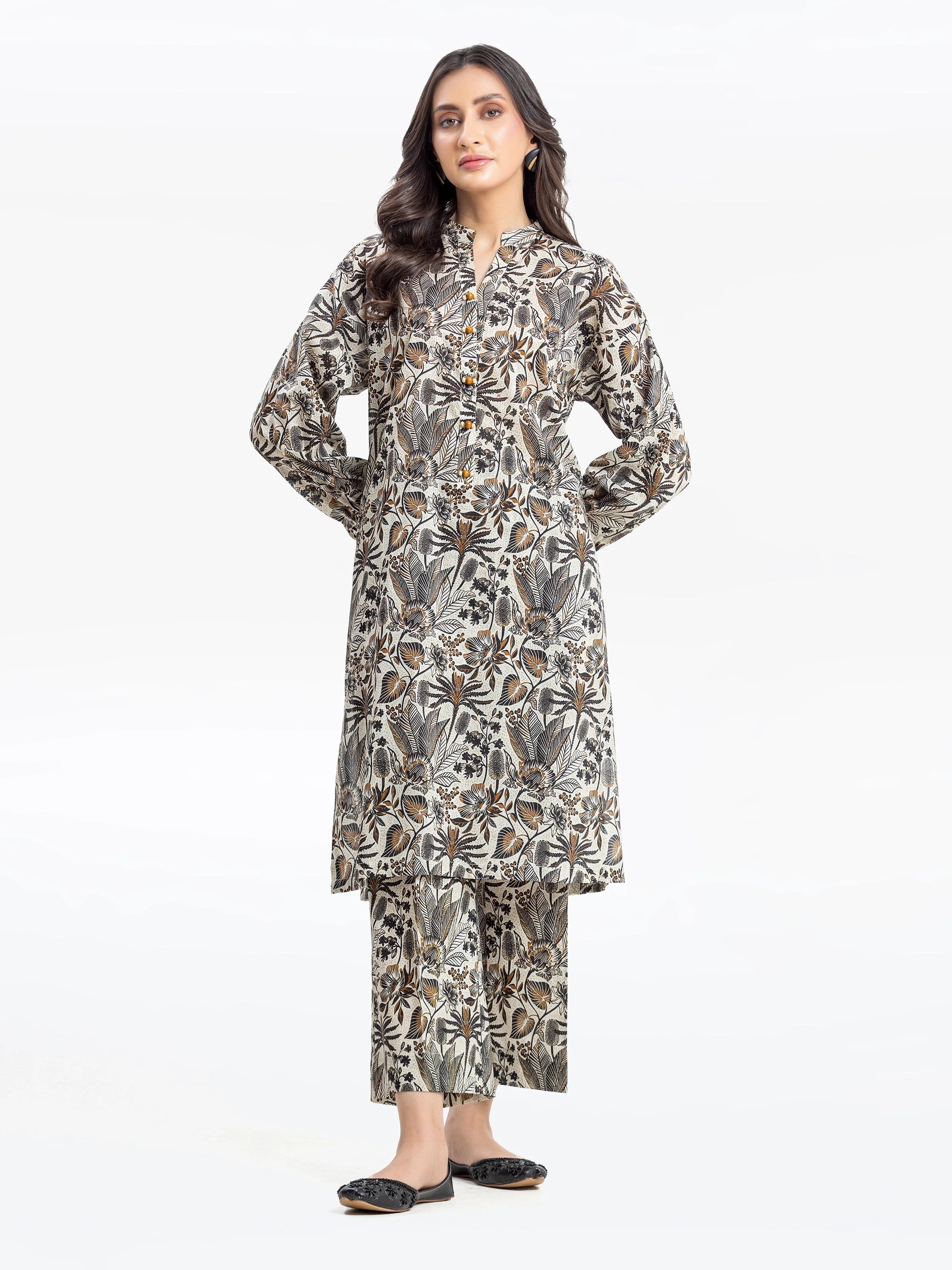 Pret 2Pc Printed Lawn Shirt Trouser Co-Ord Set - EWTKP24-81312ST