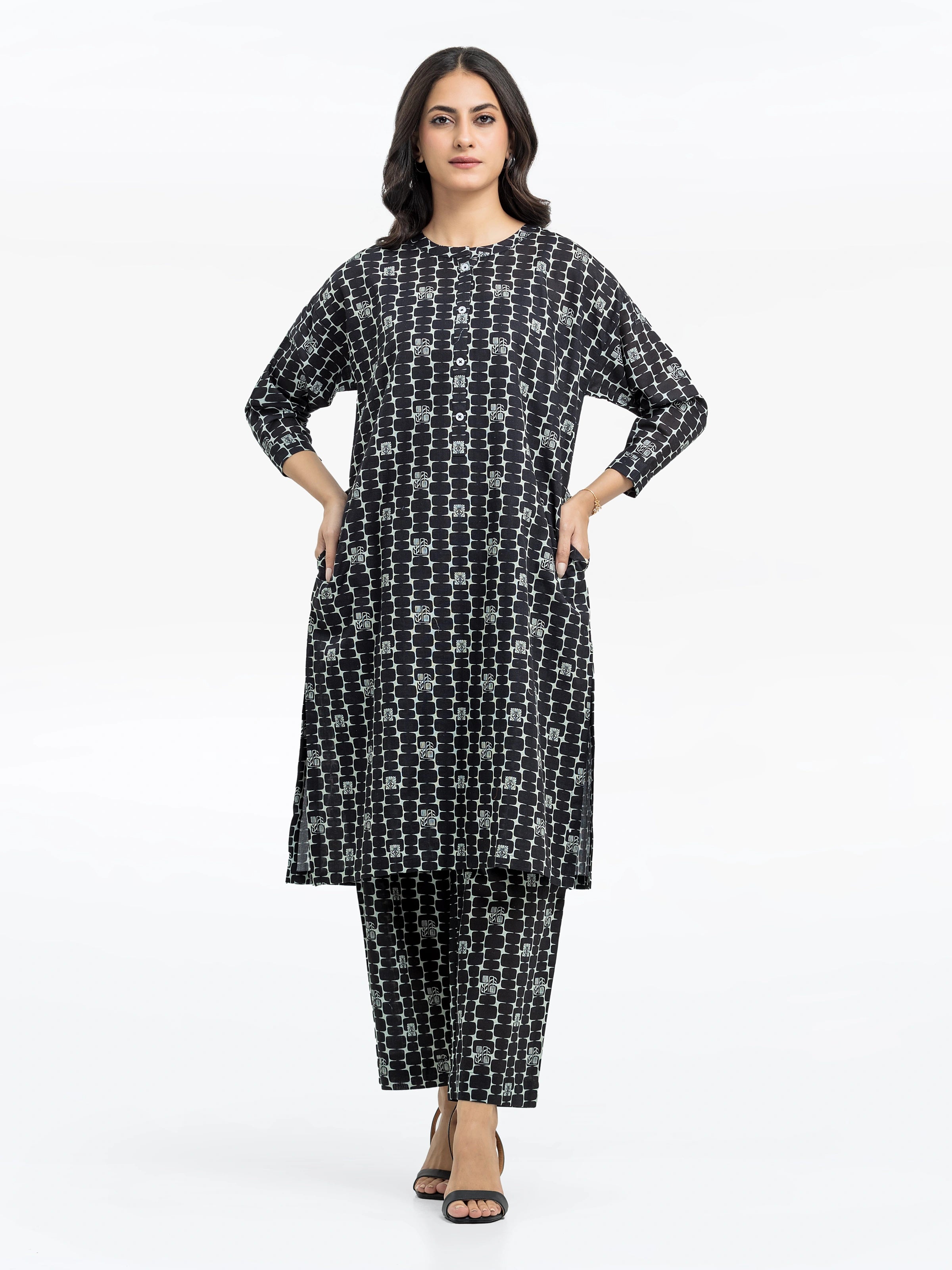 Pret 2Pc Printed Khaddar Co-Ord Set - EWTKP24-81411ST