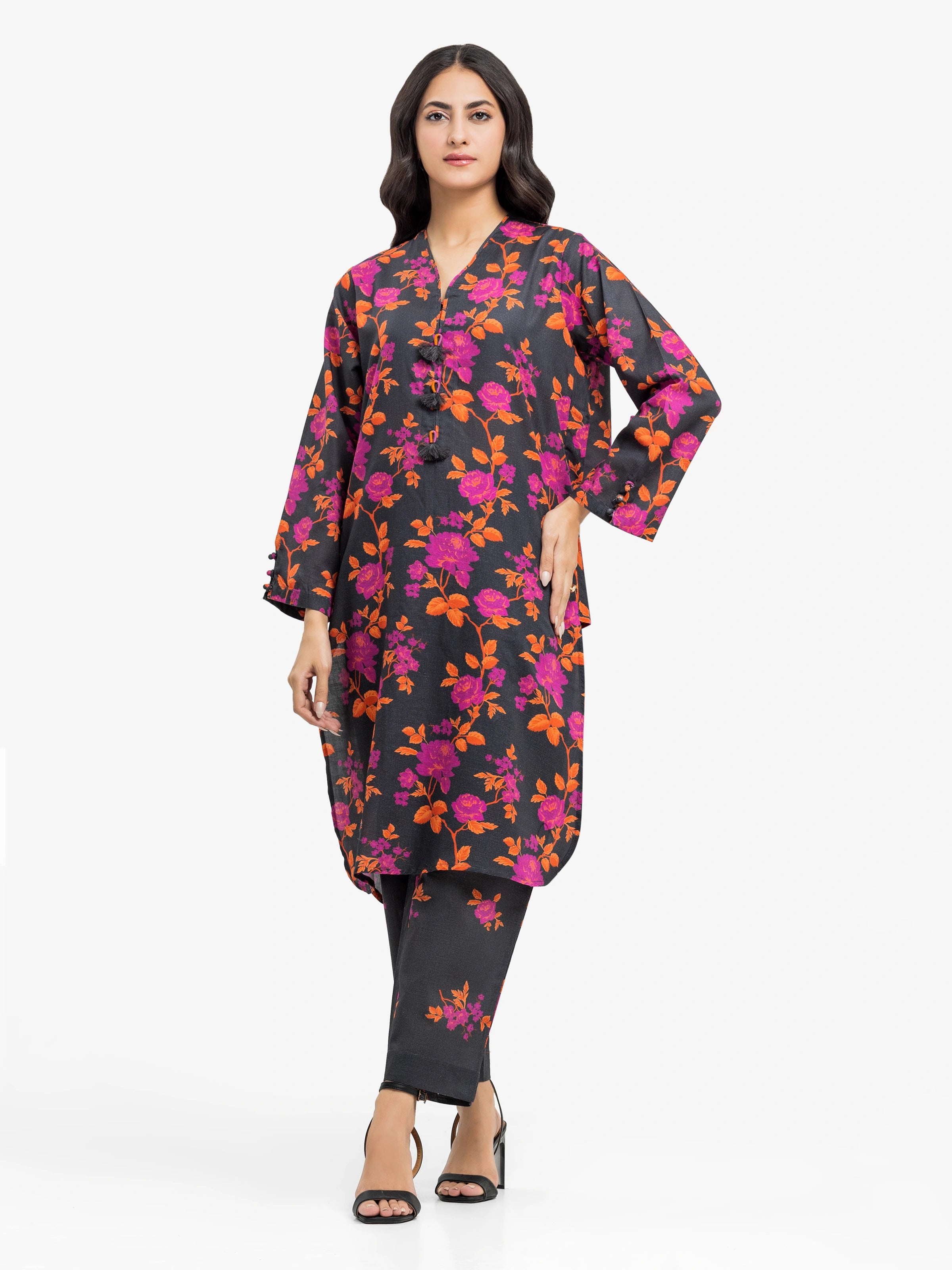 Pret 2Pc Printed Khaddar Shirt Trouser - EWTKP24-81422ST