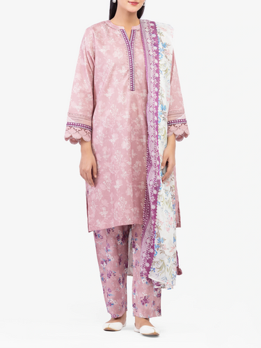 Pret 3Pc Printed Cambric Suit - EWTKP5-81736-3P