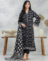 EWU24A1-28508-3P Unstitched Black Printed Lawn 3 Piece