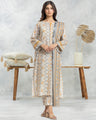 Unstitched Light Beige Printed Lawn 3 Piece - EWU24A1-28515-3P