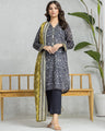 EWU24A1-28566-3P Unstitched Charcoal Printed Lawn 3 Piece