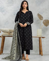 EWU24A1-29085-3P Unstitched Black Printed Lawn 3 Piece