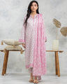 EWU24A1-29100-3P Unstitched Pink & White Printed Lawn 3 Piece