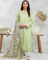 EWU24A1-29104-3P Unstitched Light Green Printed Lawn 3 Piece