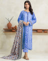 EWU24A1-29149-3P Unstitched Blue Printed Lawn 3 Piece