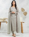 EWU24A1-29167-3P Unstitched Light Beige Printed Lawn 3 Piece