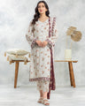 Unstitched Cream Printed Lawn 3 Piece - EWU24A1-29178-3P