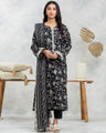 Unstitched Black Printed Lawn 3 Piece - EWU24A1-29233-3P