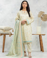 Unstitched Cream Printed Lawn 3 Piece - EWU24A1-29242-3P