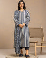 Unstitched Beige & Blue Printed Lawn 3 Piece - EWU24A1-29481-3P