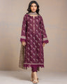 Unstitched Plum Printed Cambric 3 Piece - EWU24A2-27507-3P