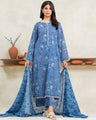 Unstitched Denim Blue Printed Cambric 3 Piece - EWU24A2-29024-3P