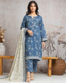 Unstitched Blue Printed Cambric 3 Piece - EWU24A2-29638-3P