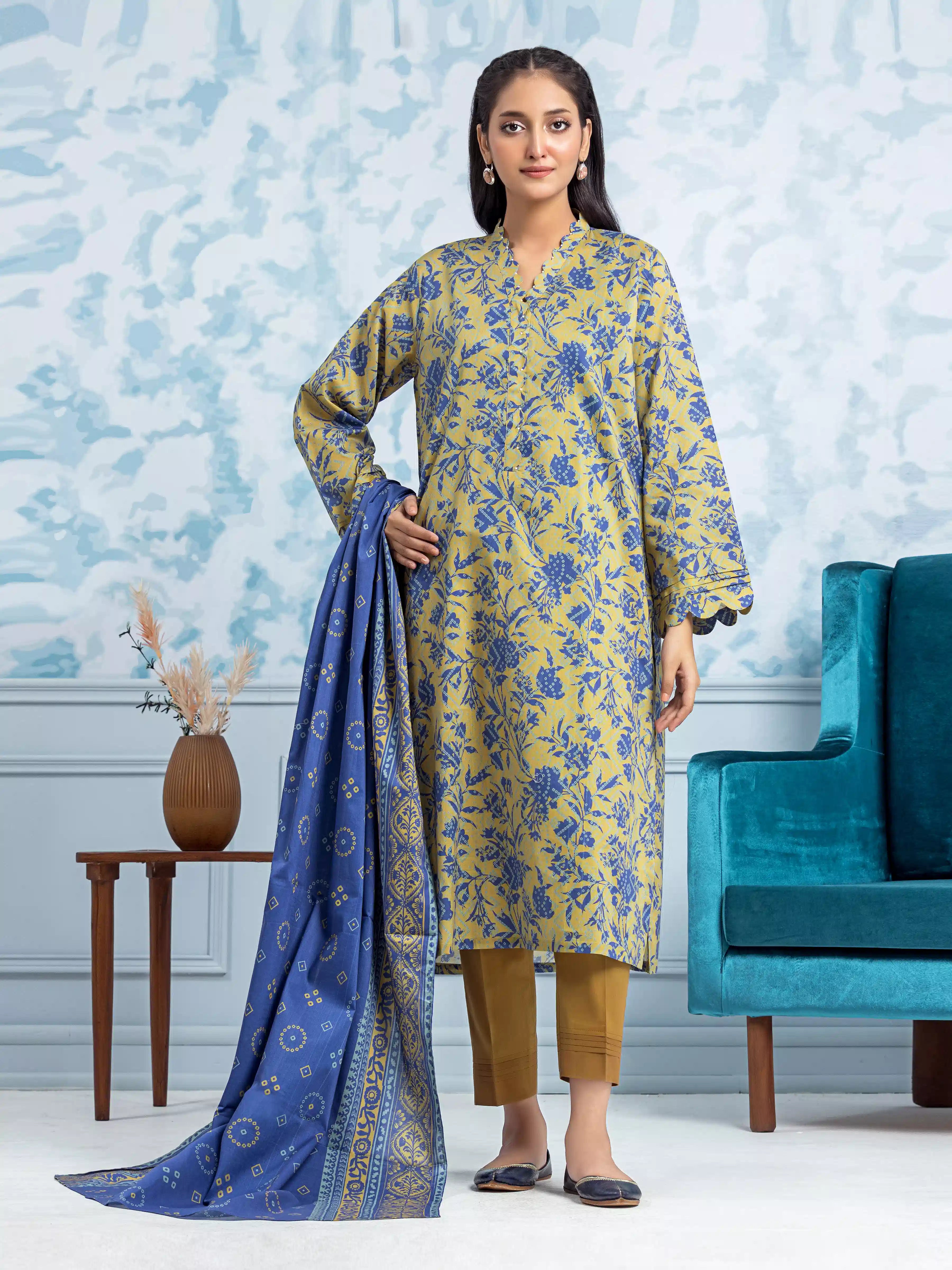 Unstitched Multi Printed Khaddar 3 Piece - EWU24A3-29322-3P