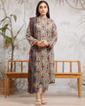 Unstitched Beige Multi Printed Khaddar 3 Piece - EWU24A3-29327-3P