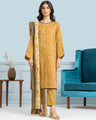 Unstitched Mustard Printed Khaddar 3 Piece - EWU24A3-29580-3P