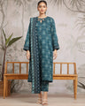 Unstitched Teal Printed Khaddar 3 Piece - EWU24A3-29603-3P