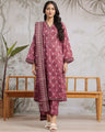 Unstitched Mauve Printed Khaddar 3 Piece - EWU24A3-29607-3P