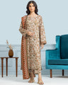 Unstitched Beige Printed Khaddar 3 Piece - EWU24A3-29715-3P