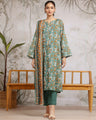 Unstitched Sea Green Printed Khaddar 3 Piece - EWU24A3-29805-3P