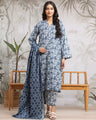 Unstitched Grey & Blue Printed Khaddar 3 Piece - EWU24A3-29816-3P