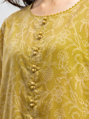EWU24A4-29109-3P Unstitched Golden Printed Viscose 3 Piece