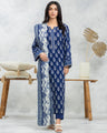 EWU24A4-29114-3P Unstitched Blue Printed Viscose 3 Piece