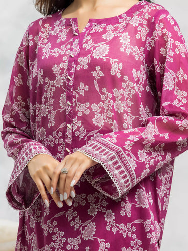 Unstitched Magenta Printed Viscose 3 Piece - EWU24A4-29141-3P