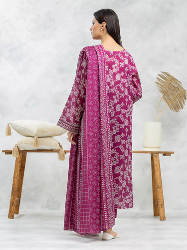 Unstitched Magenta Printed Viscose 3 Piece - EWU24A4-29141-3P