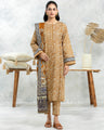 Unstitched Dark Mustard Printed Khaddar 3 Piece - EWU24M3-089-3P