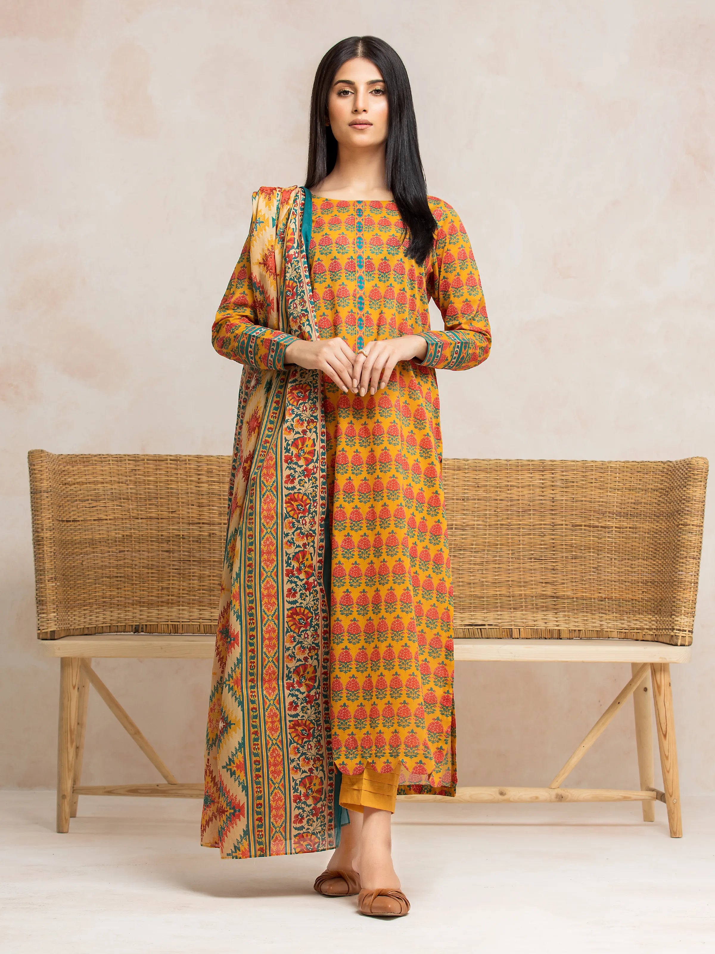 Unstitched Multi Printed Cambric 3 Piece - EWU24A2-28056-3P