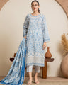 Unstitched Blue Embroidered Cambric 3 Piece - EWU24V1-28606-3P